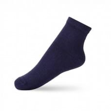 Гладкие однотонные носки для школы V&T Socks темно-синие р. 16-18