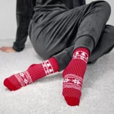 Теплі жіночі шкарпетки з ялинками. V&T Socks Червоний. Розмір 36-40