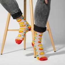 Чоловічі шкарпетки "Мандарини" V&T Socks Бежевий. Розмір 41-44