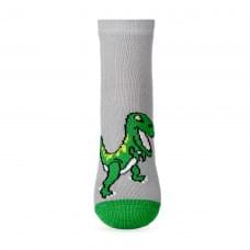 Children's socks Dinosaur Rex V&T Socks gray with green pattern s.24-29