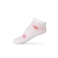 Children's socks  Gentle phloxes for girls V&T Socks milk with pattern of flowers, s. 30-35