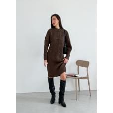 Сукня Art Knit з візерунком жін.  Олівія OVERSIZE коричневий