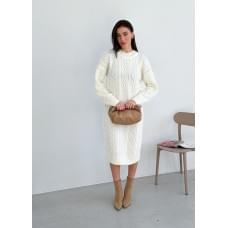 Сукня Art Knit з візерунком жін.  Олівія OVERSIZE молочний