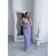 Сукня Art Knit Мереживо лаванда L/XL з відкритою спиною