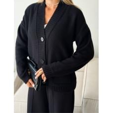 Кардиган жіночий Art Knit Casual Wool Чорний L/XL