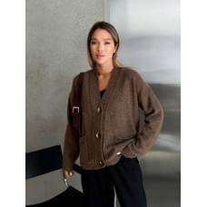 Кардиган жіночий Art Knit Casual Wool Коричневий L/XL