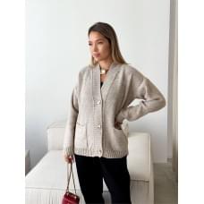 Кардиган жіночий Art Knit Casual Wool Лляний L/XL