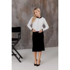 Спідниця в'язана жіноча Чорна S плісе міді Спідниця в'язана жіноча Чорна S плісе міді