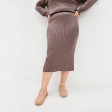 Спідниця жіноча в'язана Прованс Katrin шоколад L/XL 