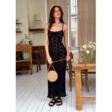 Сукня Art Knit Мереживо чорна L/XL з відкритою спиною