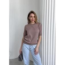 Футболка базова ARTKNIT жіноча в'язана М тауп (40603)