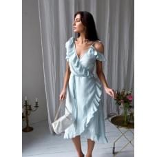 Сукня Art Knit з воланами Небесна L
