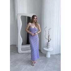 Сукня Art Knit Мереживо лаванда S/M з відкритою спиною