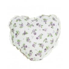 Подушка декоративная Прованс Сердце Lilac Rose с кружевом 