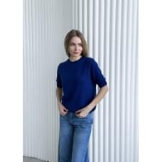Футболка базова ARTKNIT жіноча в'язана ХL синя (40600)