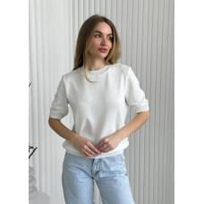 Футболка базова ARTKNIT жіноча в'язана М молочна (40574)