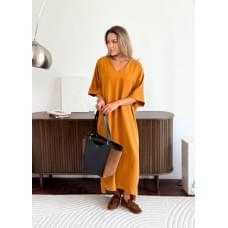 Сукня Естель гірчична one size