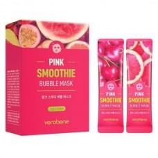 Киснева маска-смузі з рожевим коктейлем Verobene Pink Smoothie Bubble Mask 5гр х 10 шт