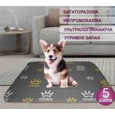 Багаторазова непромокаюча пелюшка для собак 4paws корона 35x45 см