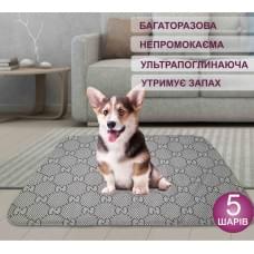 Багаторазова непромокаюча пелюшка для собак 4paws сіра 35x45 см