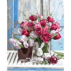 Картина за номерами Rainbow Art  Тюльпани  40x50 см  GX45149