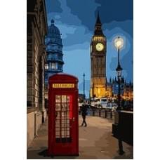 Картина по номерам Идейка Городской пейзаж. Вечерний Лондон KHO3546 35х50 см