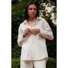 Forly Сорочка з довгим рукавом зі 100% льону Cream XL/XXL Молочный LN0058-09-60_XL/XXL