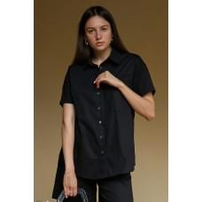 Forly Сорочка з коротким рукавом зі 100% льону Black M/L Чорна LN0059-16-50_M/L