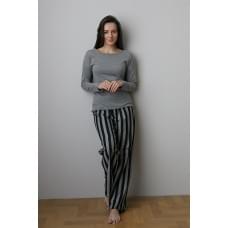 Піжама Forly Комплект трикотажний з брюками Coffee Black XXL Сірий TR0018-26-69_XXL