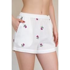 Forly Шорти з вишивкою з мусліну Blueberry XL/XXL Білий ML0068-39-08_XL/XXL