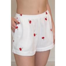 Forly Шорти з вишивкою з мусліну Cherry M/L Білий ML0068-38-08_M/L