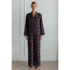 Піжама Forly Піжамний фланелевий костюм з брюками Gift XL/XXL Синій FL0073-40-69_XL/XXL