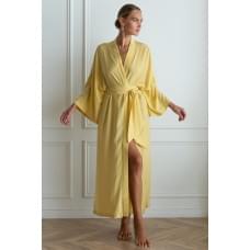 Forly Халат шовковий з бавовною Yellow ONE Жовтий SL0035-41-04_ONE