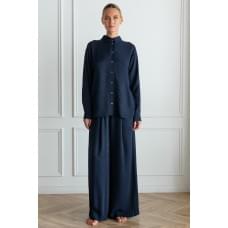 Піжама Forly Піжамний костюм з брюками шовк/бавовна Dove L-XXL Синій SL0088-14-69_L-XXL