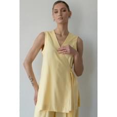 Сорочки Forly Топ подовжений на запах зі льону Sunshine M/L Жовтий LN0093-89-70_M/L