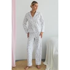 Піжама Forly Піжамний фланелевий костюм з брюками Unicorn XS Білий FL0057-20-69_XS