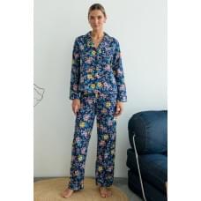 Піжама Forly Піжамний фланелевий костюм з брюками Ester XXL Синій FL0057-22-69_XXL