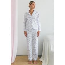 Піжама Forly Піжамний фланелевий костюм з брюками Moon XXL Білий FL0057-24-69_XXL