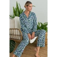 Піжамний фланелевий костюм з брюками Forly Chamomile XXL Синій FL0057-53-69_XXL