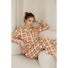 Піжамний фланелевий костюм з брюками Forly Pumpkin XS Принт FL0057-99-69_XS