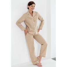 Піжамний бавовняний костюм з брюками Creamy Flakes