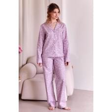 Піжамний бавовняний костюм з брюками Beatrice M Розовый HL0057-11-69_M