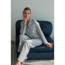 Піжамний бавовняний костюм з брюками Gabriel XXL Серый HL0057-62-69_XXL