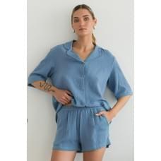 Піжама Forly Костюм з шортами з мусліну Butterfly XS/S Синій ML0081-06-58_XS/S