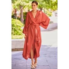 Халат шовковий з бавовною Terracotta