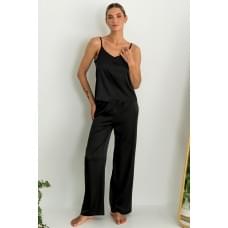 Комплект шовковий з брюками Devil