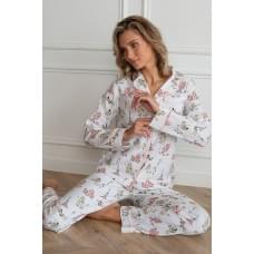 Піжамний фланелевий костюм з брюками Paris