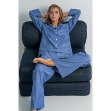 Піжама Forly Піжамний бавовняний костюм з брюками Ocean Strip M/L Синій HL0073-13-69_M/L