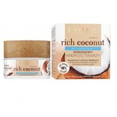 Інтенсивний зволожуючий Кокосовий крем для обличчя серії Rich Coconut Eveline 50 мл