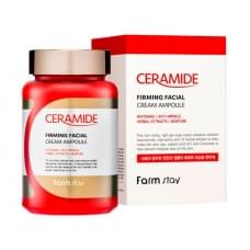 Зміцнюючий ампульний крем-гель з керамідами Ceramide Firming Facial Cream Ampoule FarmStay 250 мл